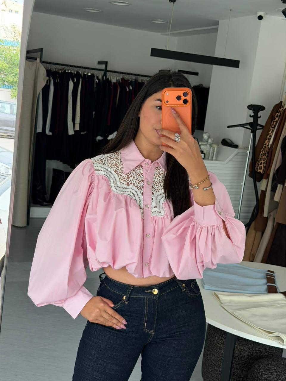 chemise rose
